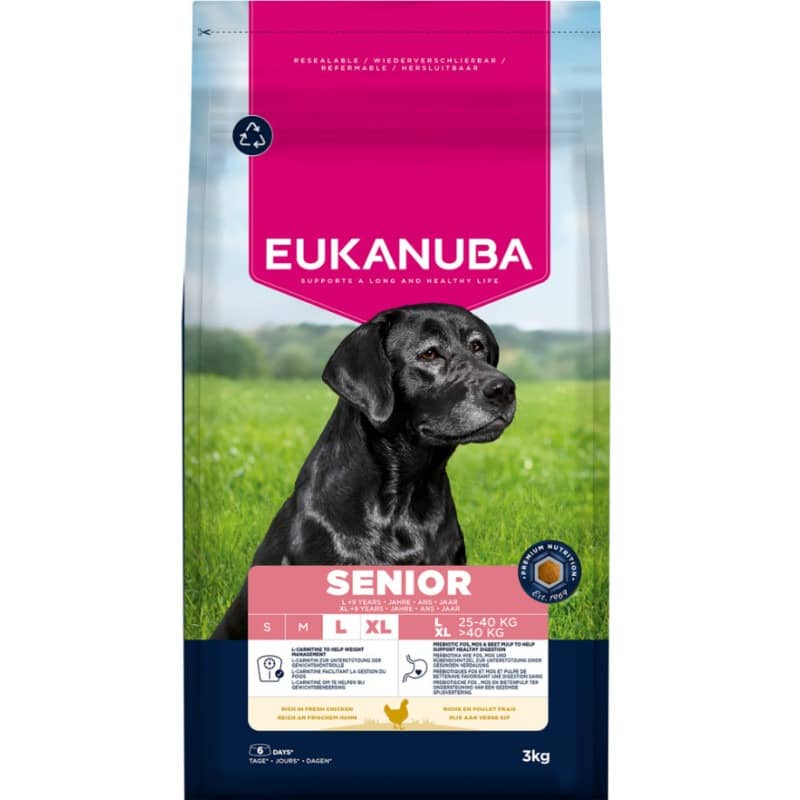 EUKANUBA DOG LARGE SENIOR CHICKEN sausā barība suņiem Vista 15kg